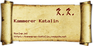 Kammerer Katalin névjegykártya