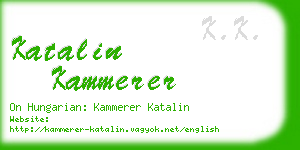 katalin kammerer business card